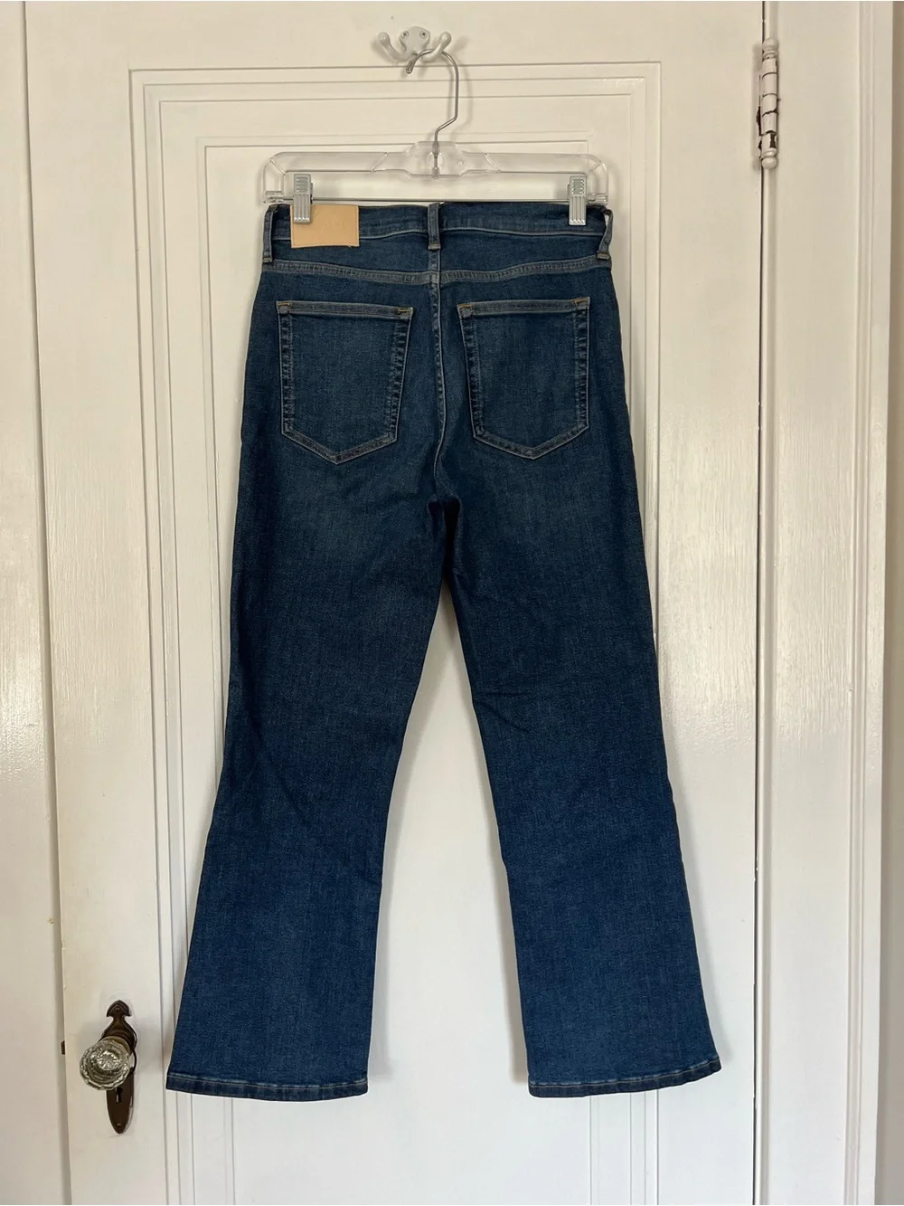 Everlane Dark Blue Cropped Flare Jeans - Picture 3 of 6